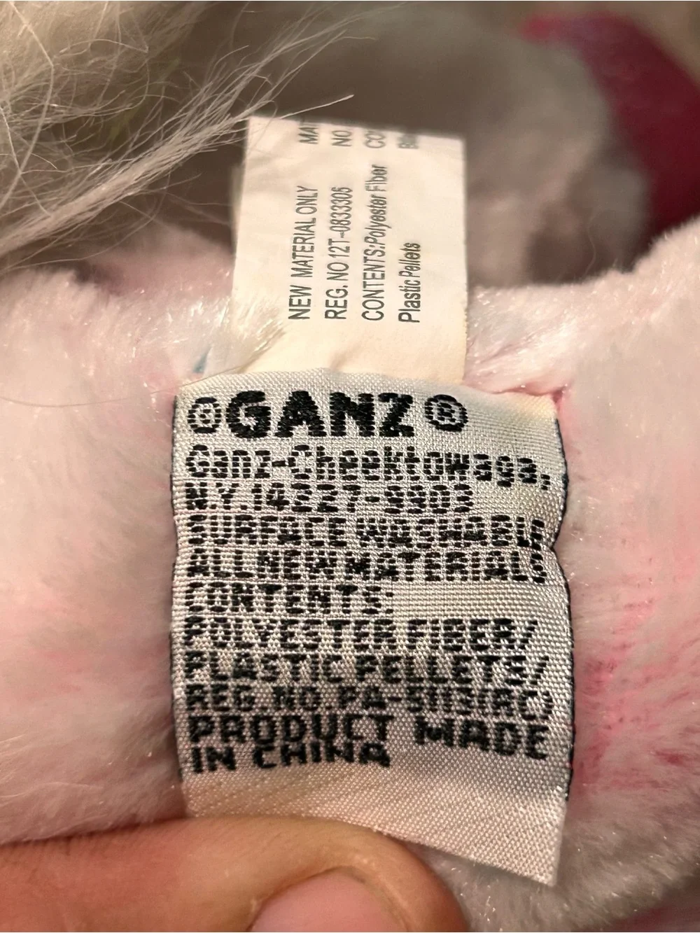 GANZ Webkinz Pink Pony Soft Plush‎ Horse Stuffed Animal 8 Inch